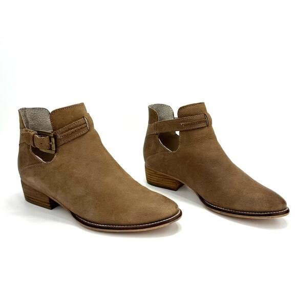 Seychelles Tourmaline Women Tan Moto/Biker Boot Size 6 Leather Block Heel Bootie - Picture 12 of 14